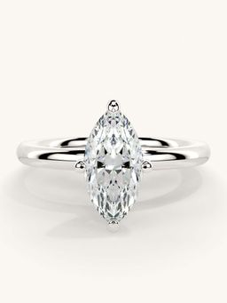 Valanova - White Gold Sterling Silver and Certified Lab Grown Diamond 1.00Cts Ring