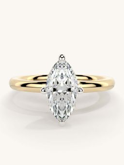 Valanova - Gold Sterling Silver and Certified Lab Grown Diamond 1.00Cts Ring