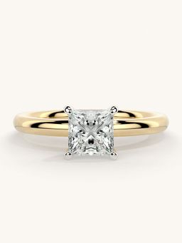 Valanova - Gold Sterling Silver and Certified Lab Grown Diamond 0.75Cts Ring