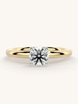 Valanova - Gold Sterling Silver and Certified Lab Grown Diamond 0.50Cts Ring