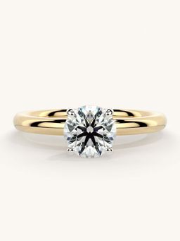 Valanova - Gold Sterling Silver and Certified Lab Grown Diamond 0.75Cts Ring