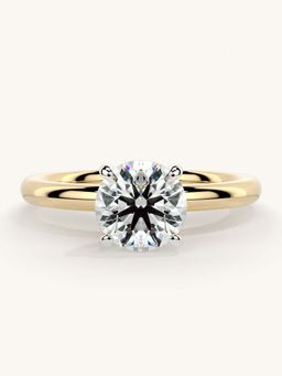 Valanova - Gold Sterling Silver and Certified Lab Grown Diamond 1.00Cts Ring