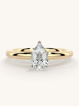 Valanova - Gold Sterling Silver and Certified Lab Grown Diamond 0.50Cts Ring