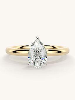 Valanova - Gold Sterling Silver and Certified Lab Grown Diamond 0.75Cts Ring