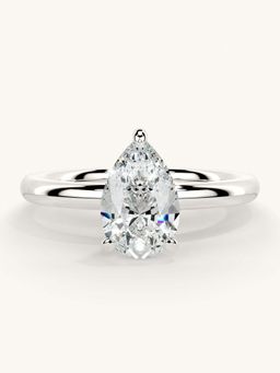Valanova - White Gold Sterling Silver and Certified Lab Grown Diamond 1.00Cts Ring