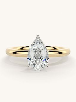 Valanova - Gold Sterling Silver and Certified Lab Grown Diamond 1.00Cts Ring