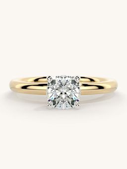 Valanova - Gold Sterling Silver and Certified Lab Grown Diamond 0.75Cts Ring