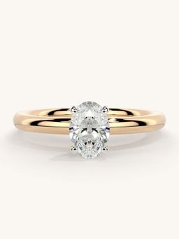 Valanova - Rose Gold Sterling Silver and Certified Lab Grown Diamond 0.50Cts Ring