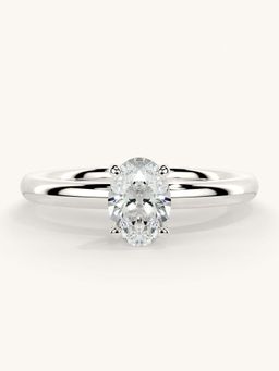 Valanova - White Gold Sterling Silver and Certified Lab Grown Diamond 0.50Cts Ring