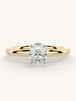 Valanova - Gold Sterling Silver and Certified Lab Grown Diamond 0.50Cts Ring