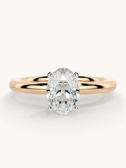 Valanova - Rose Gold Sterling Silver and Certified Lab Grown Diamond 0.75Cts Ring