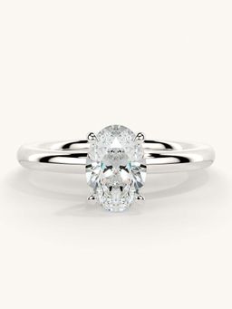 Valanova - White Gold Sterling Silver and Certified Lab Grown Diamond 0.75Cts Ring
