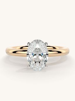 Valanova - Rose Gold Sterling Silver and Certified Lab Grown Diamond 1.00Cts Ring