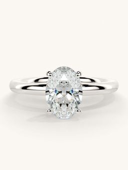 Valanova - White Gold Sterling Silver and Certified Lab Grown Diamond 1.00Cts Ring