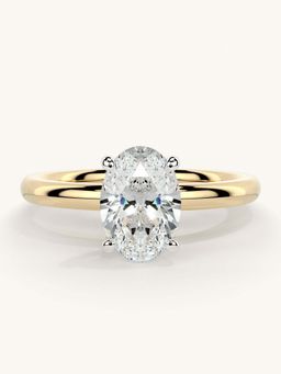 Valanova - Gold Sterling Silver and Certified Lab Grown Diamond 1.00Cts Ring