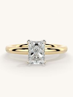 Valanova - Gold Sterling Silver and Certified Lab Grown Diamond 0.75Cts Ring