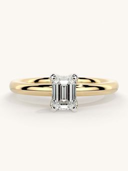 Valanova - Gold Sterling Silver and Certified Lab Grown Diamond 0.50Cts Ring