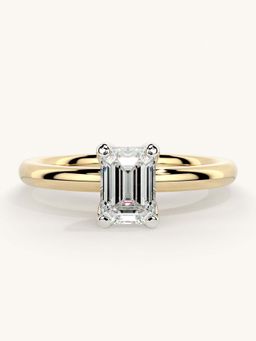 Valanova - Gold Sterling Silver and Certified Lab Grown Diamond 0.75Cts Ring
