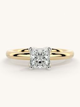 Valanova - Gold Sterling Silver and Certified Lab Grown Diamond 0.75Cts Ring