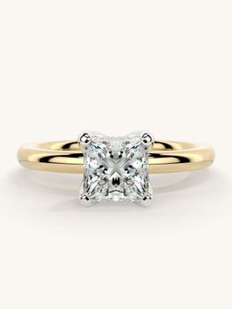 Valanova - Gold Sterling Silver and Certified Lab Grown Diamond 1.00Cts Ring