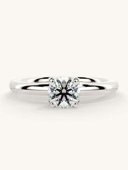 Valanova - White Gold Sterling Silver and Certified Lab Grown Diamond 0.50Cts Ring