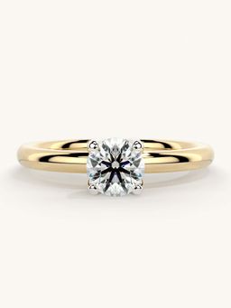 Valanova - Gold Sterling Silver and Certified Lab Grown Diamond 0.50Cts Ring