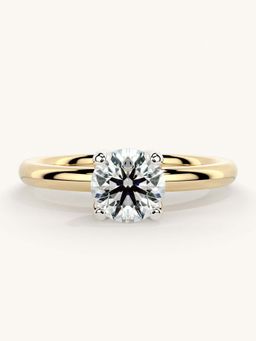 Valanova - Gold Sterling Silver and Certified Lab Grown Diamond 0.75Cts Ring