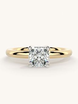 Valanova - Gold Sterling Silver and Certified Lab Grown Diamond 0.75Cts Ring