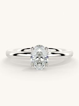 Valanova - White Gold Sterling Silver and Certified Lab Grown Diamond 0.50Cts Ring