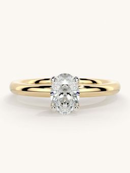 Valanova - Gold Sterling Silver and Certified Lab Grown Diamond 0.50Cts Ring