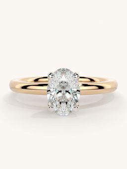 Valanova - Rose Gold Sterling Silver and Certified Lab Grown Diamond 0.75Cts Ring