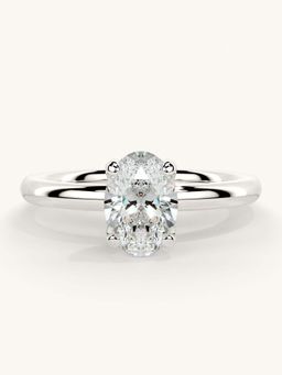 Valanova - White Gold Sterling Silver and Certified Lab Grown Diamond 0.75Cts Ring
