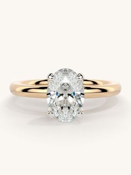 Valanova - Rose Gold Sterling Silver and Certified Lab Grown Diamond 1.00Cts Ring
