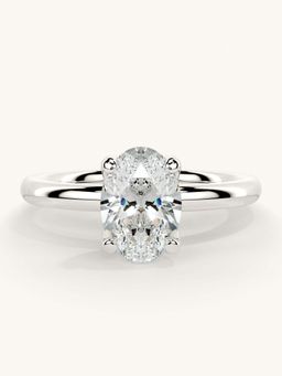Valanova - White Gold Sterling Silver and Certified Lab Grown Diamond 1.00Cts Ring
