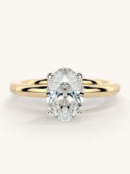 Valanova - Gold Sterling Silver and Certified Lab Grown Diamond 1.00Cts Ring