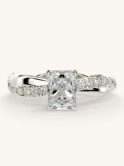 Valanova - White Gold Sterling Silver and Certified Lab Grown Diamond 1.03Cts Ring
