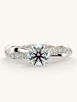 Valanova - White Gold Sterling Silver and Certified Lab Grown Diamond 1.03Cts Ring