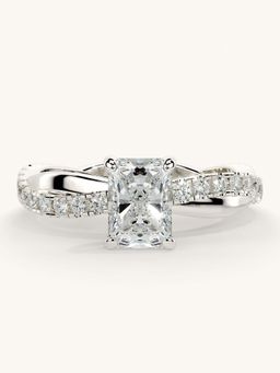 Valanova - White Gold Sterling Silver and Certified Lab Grown Diamond 1.03Cts Ring