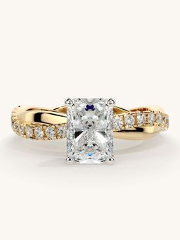 Valanova - Gold Sterling Silver and Certified Lab Grown Diamond 1.28Cts Ring