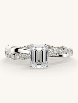 Valanova - White Gold Sterling Silver and Certified Lab Grown Diamond 1.03Cts Ring