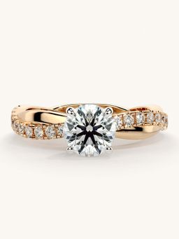 Valanova - Rose Gold Sterling Silver and Certified Lab Grown Diamond 1.03Cts Ring