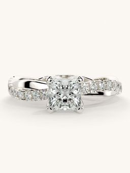 Valanova - White Gold Sterling Silver and Certified Lab Grown Diamond 1.03Cts Ring