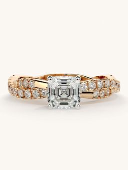 Valanova - Rose Gold Sterling Silver and Certified Lab Grown Diamond 1.16Cts Ring