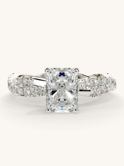 Valanova - White Gold Sterling Silver and Certified Lab Grown Diamond 1.41Cts Ring