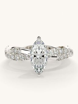 Valanova - White Gold Sterling Silver and Certified Lab Grown Diamond 1.16Cts Ring