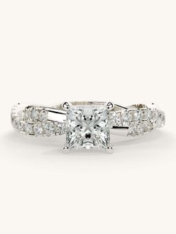 Valanova - White Gold Sterling Silver and Certified Lab Grown Diamond 1.16Cts Ring