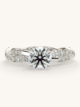 Valanova - White Gold Sterling Silver and Certified Lab Grown Diamond 1.16Cts Ring