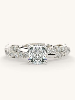 Valanova - White Gold Sterling Silver and Certified Lab Grown Diamond 1.16Cts Ring