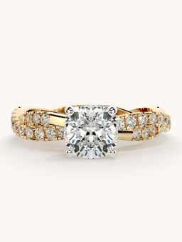 Valanova - Gold Sterling Silver and Certified Lab Grown Diamond 1.41Cts Ring