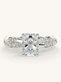 Valanova - White Gold Sterling Silver and Certified Lab Grown Diamond 1.41Cts Ring